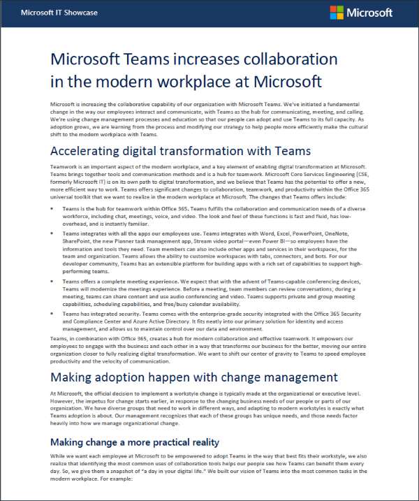 Read more about the article Microsoft Teams increases collaboration in the modern workplace at Microsoft