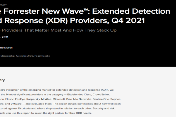 The Forrester Wave:™ Extended Detection and Response (XDR) Providers, Q4 2021