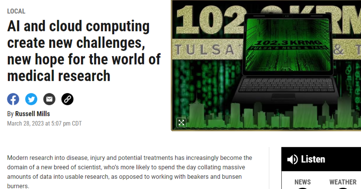Read more about the article AI and cloud computing create new challenges, new hope for the world of medical research